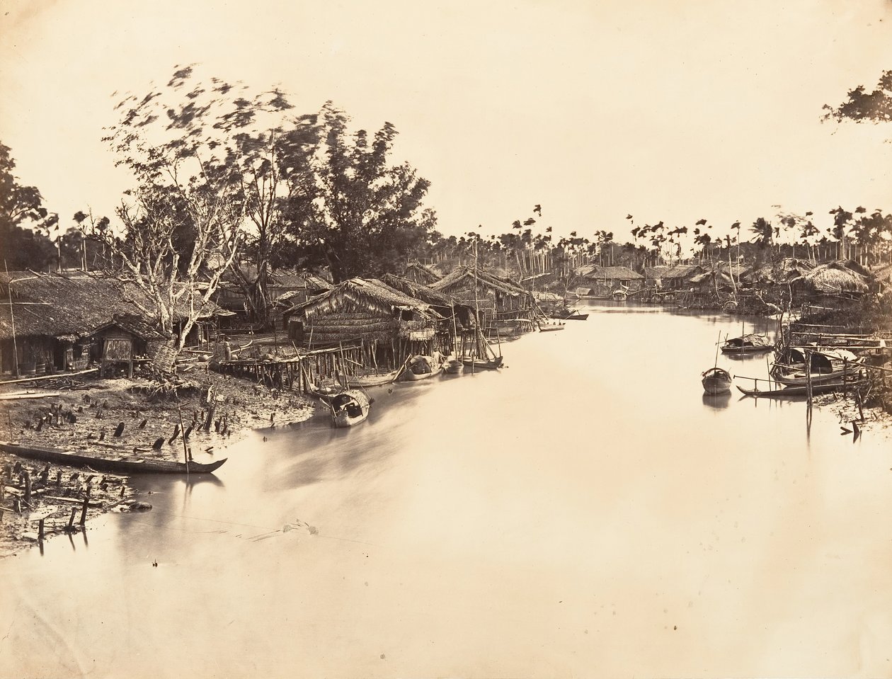 中国城市Cholen第6张照片，西贡，Cochinchina，1866年。 作者 埃米尔·格塞尔（Emile Gsell）