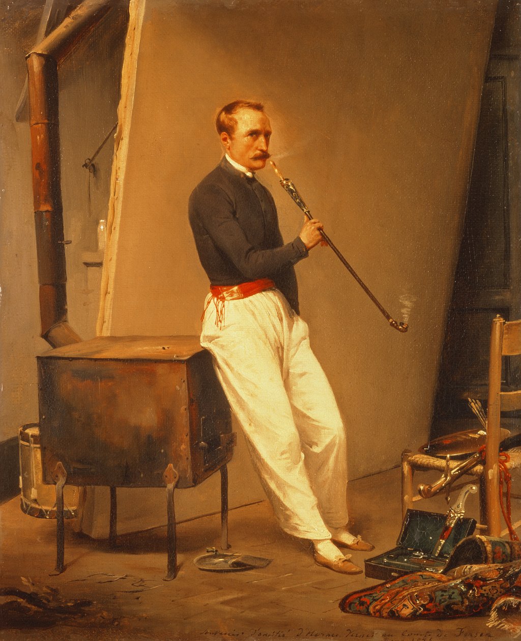 自画像，1835年 作者 埃米尔·让·霍勒斯·韦尔内