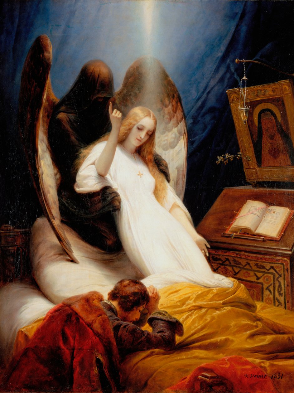 死亡天使，1851年。 作者 埃米尔·让·霍勒斯·韦尔内