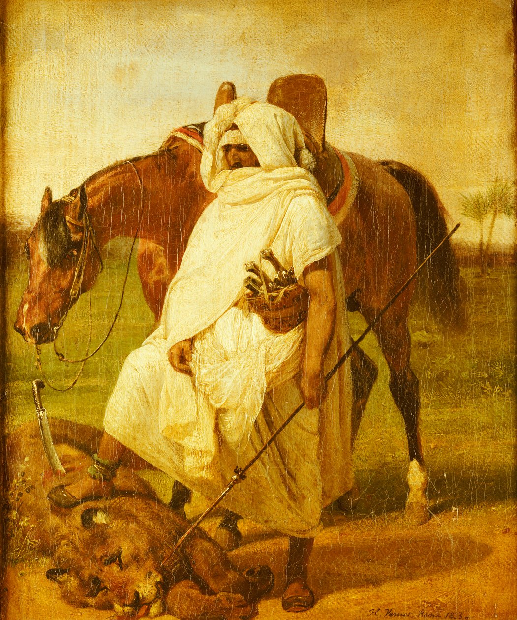 狮子猎人，1833年 作者 埃米尔·让·霍勒斯·韦尔内