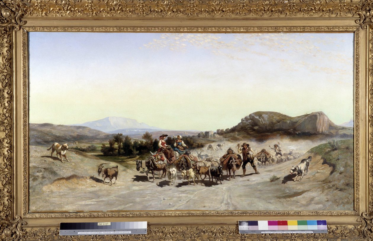 圣维克多山脉和超自然现象绘画埃米尔·卢邦（1809-1863）1847尺寸71x132厘米。 作者 埃米尔·卢本（Emile Loubon）