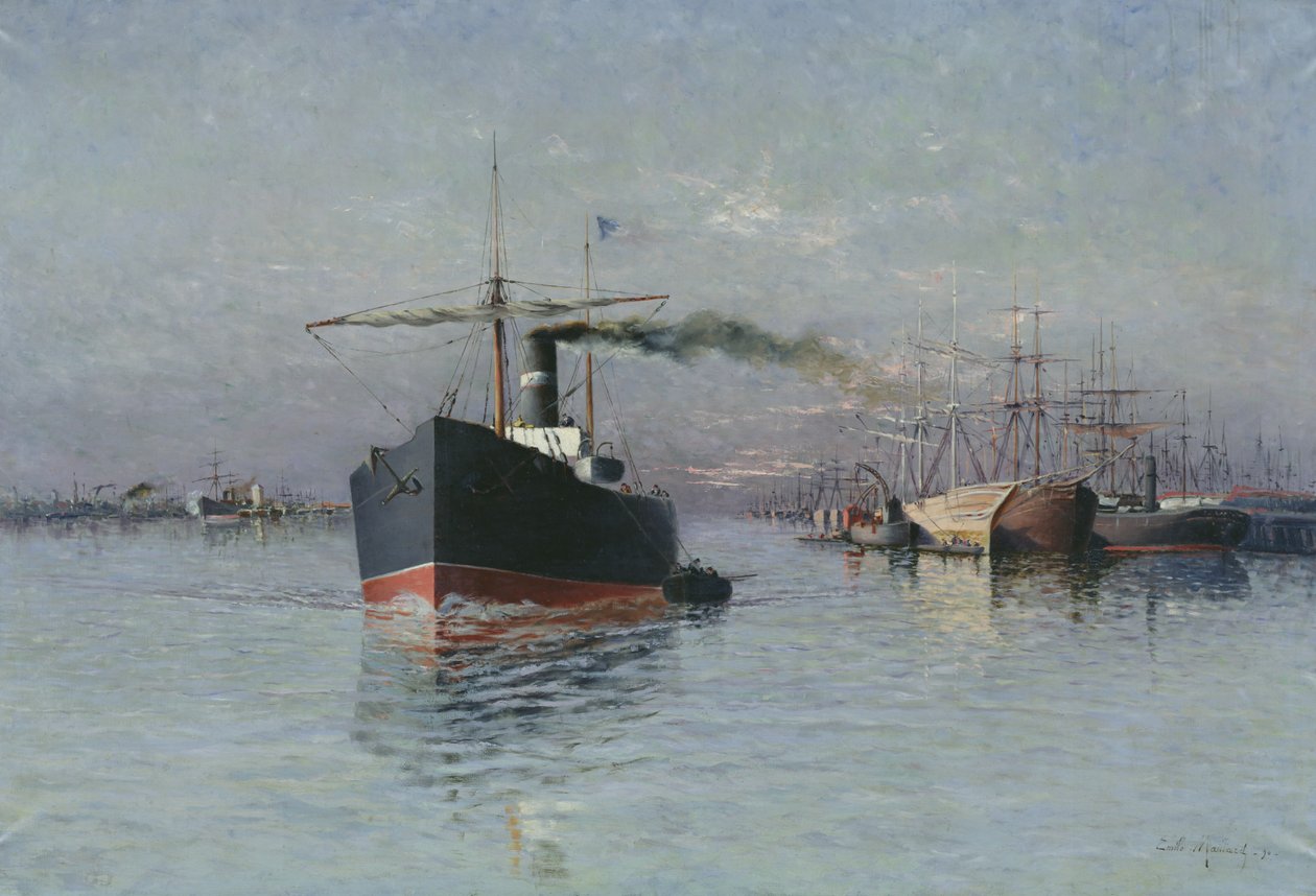 敦刻尔克大码头，1890年 作者 埃米尔·梅拉德