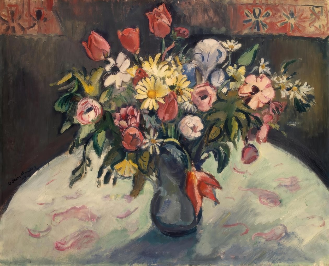 Blumen (Tulpen und Gänseblümchen) 作者 埃米尔·奥东·弗里斯