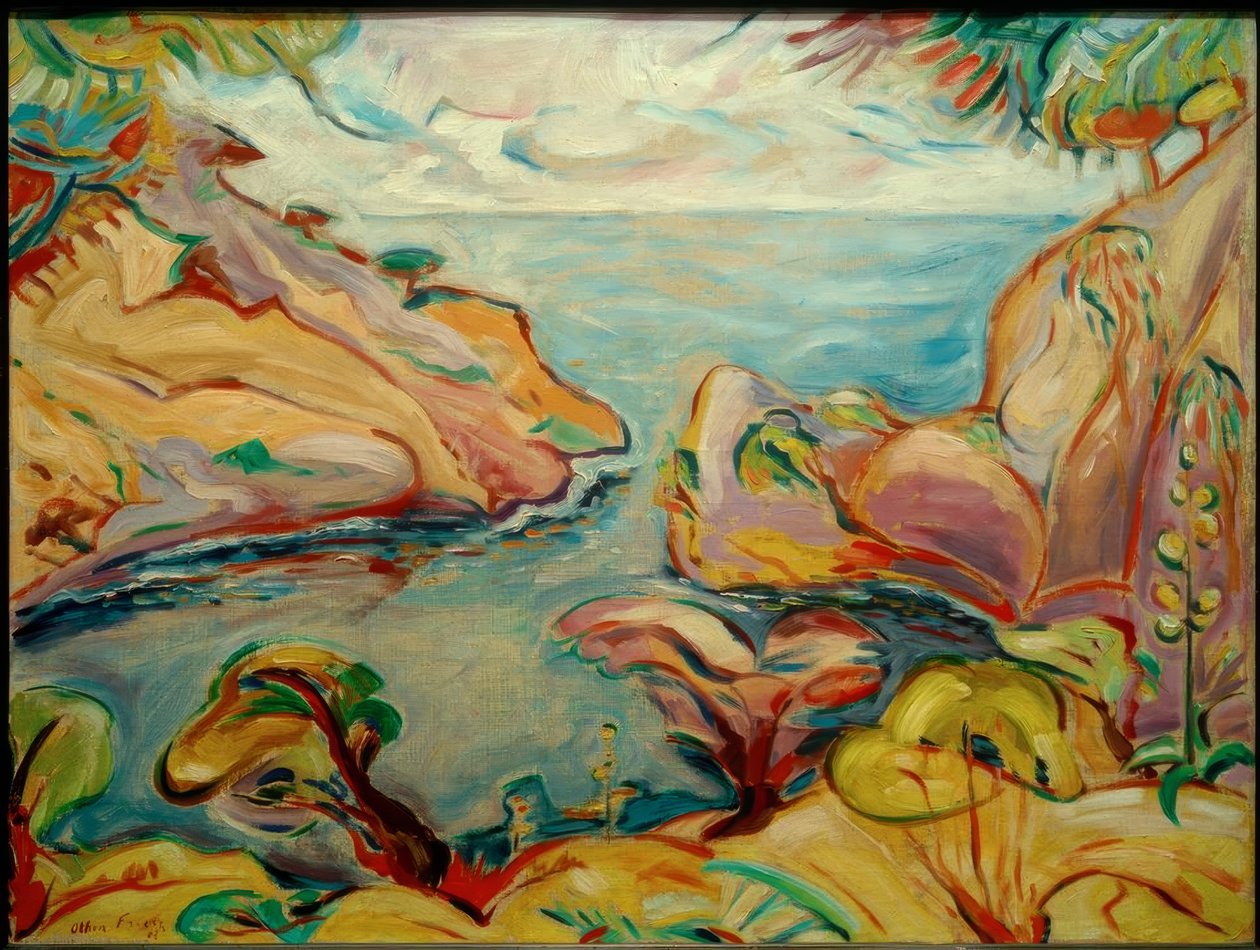 La Ciotat的Calanque du Mugel 作者 埃米尔·奥东·弗里斯