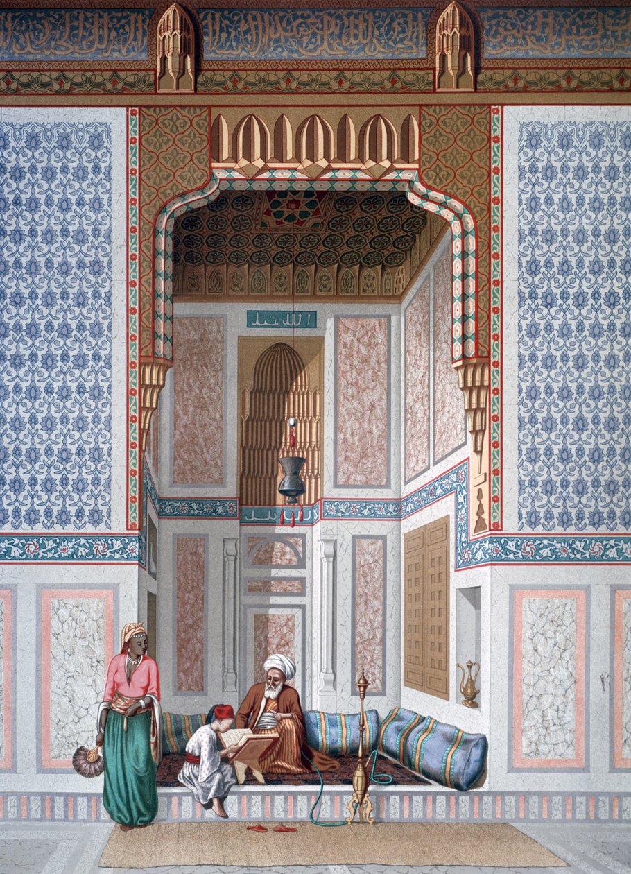 Khosne Ahmed el-Bordeyny 清真寺内部。根据 Emile Prisse d
