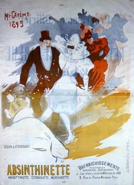Absinthinette "的广告 作者 埃米尔·塔博雷特（Emile Tabouret）