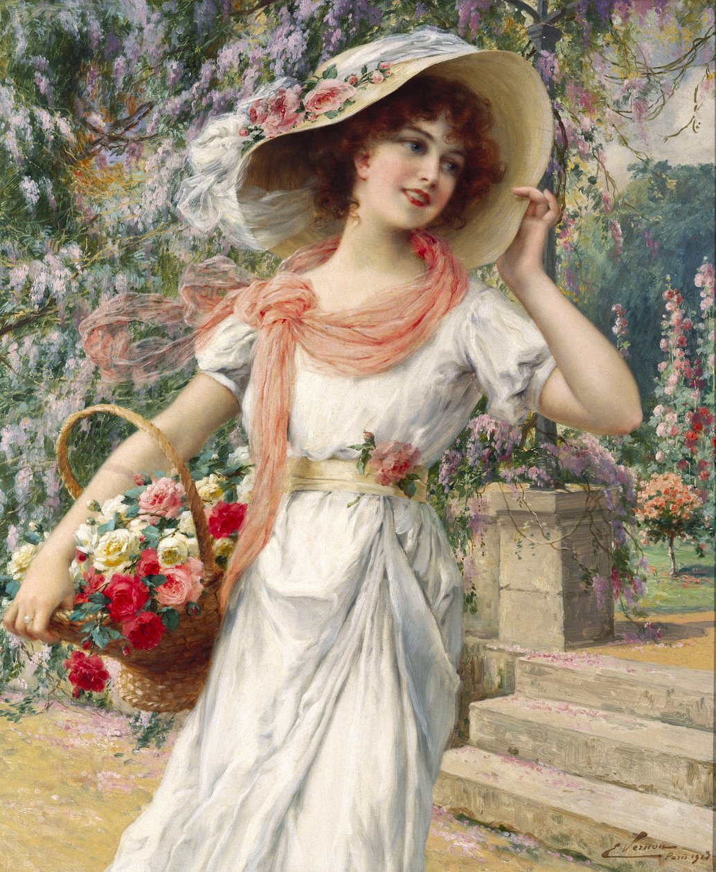花园 作者 埃米尔·弗农（Emile Vernon）