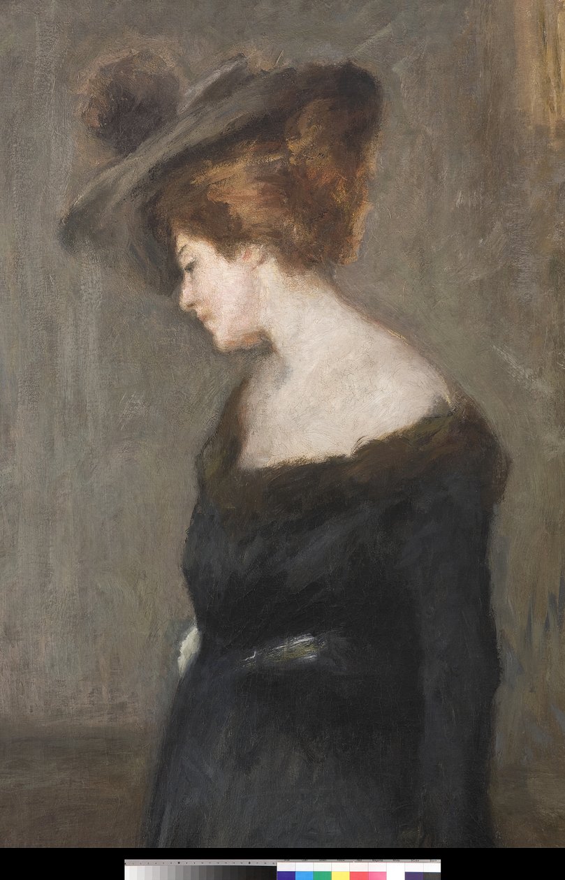 一位女士的肖像，1903年（细节3496727） 作者 埃米利奥·高拉（Emilio Gola）