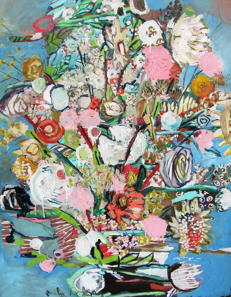 母亲节，2018（布面油画） 作者 艾米丽·福克斯·金