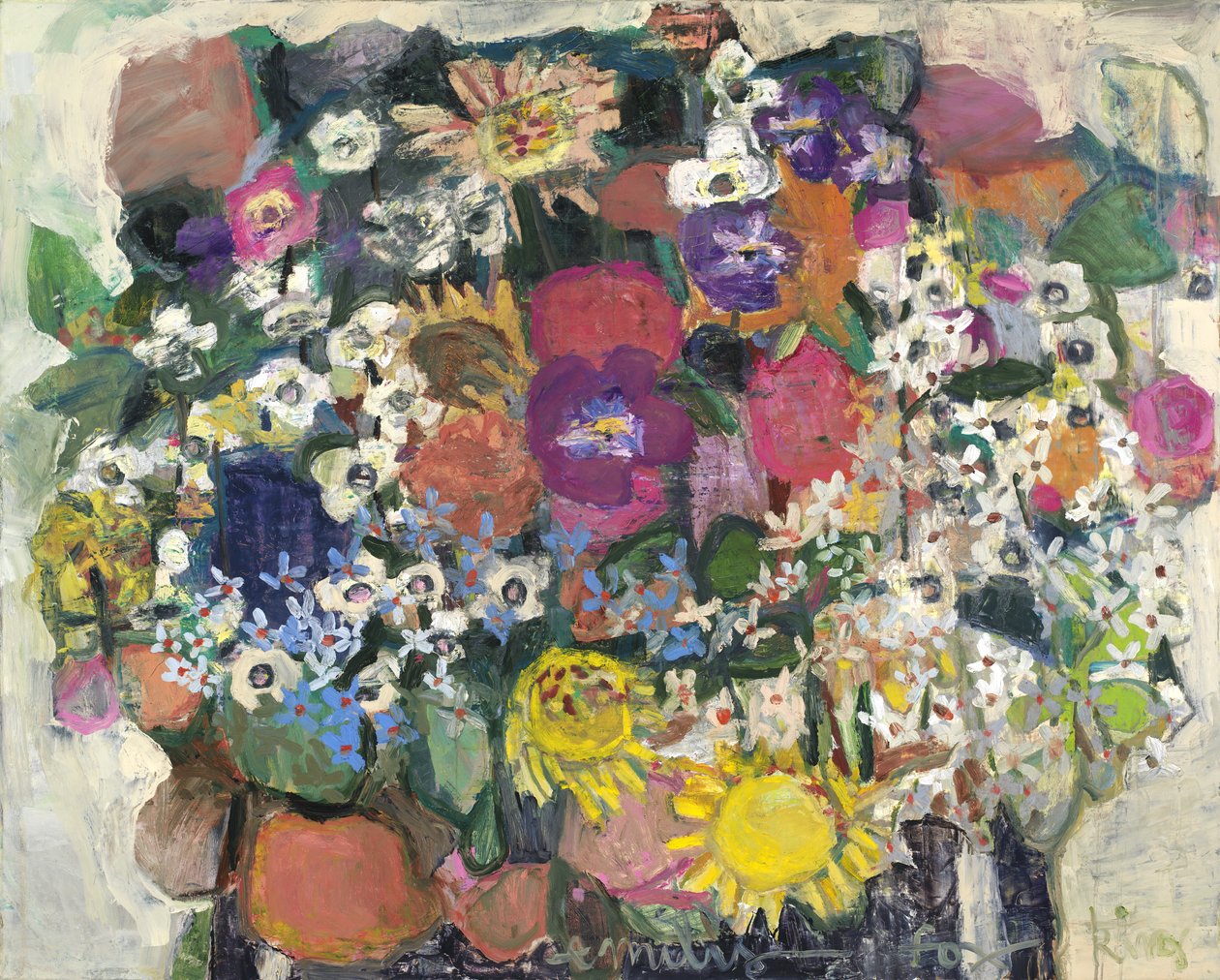 springsong, 2024（布面油画和冷蜡） 作者 艾米丽·福克斯·金