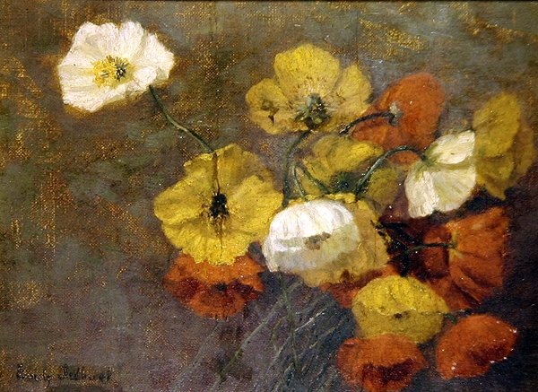 罂粟花，约1886年（布面油画） 作者 艾米丽·莱德布鲁克（Emily Ledbrook）