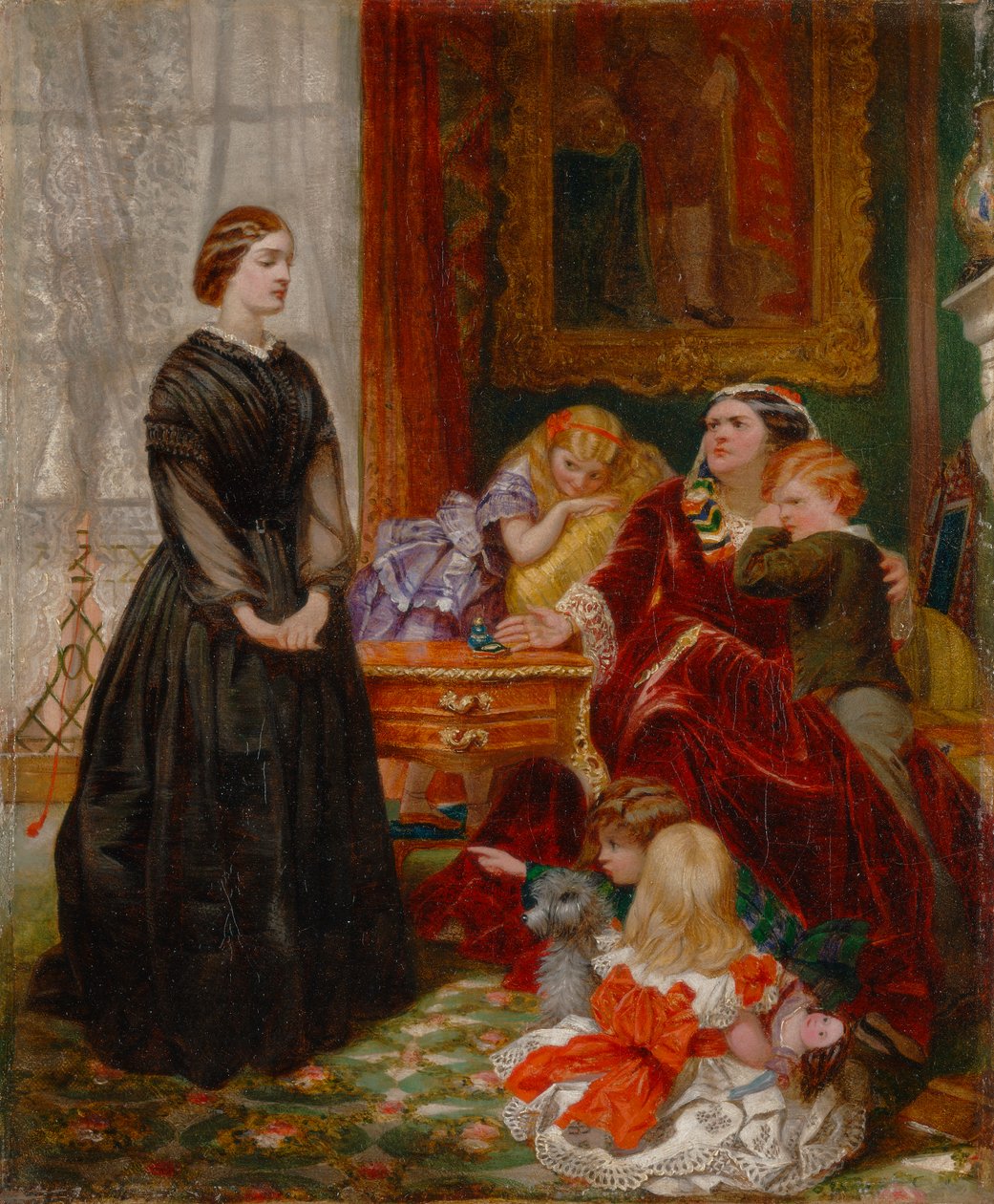 The Governess [1860, Royal Academy of Arts, London, exhibition catalogue]   1433020   zh       chinese Successfully Translated  Original: Rue de la Princesse, Louveciennes, looking North, c.1873 (oil on canvas) Translat: Rue de la Princesse, Louveciennes,  作者 艾米丽·玛丽·奥斯本（Emily Mary Osborn）