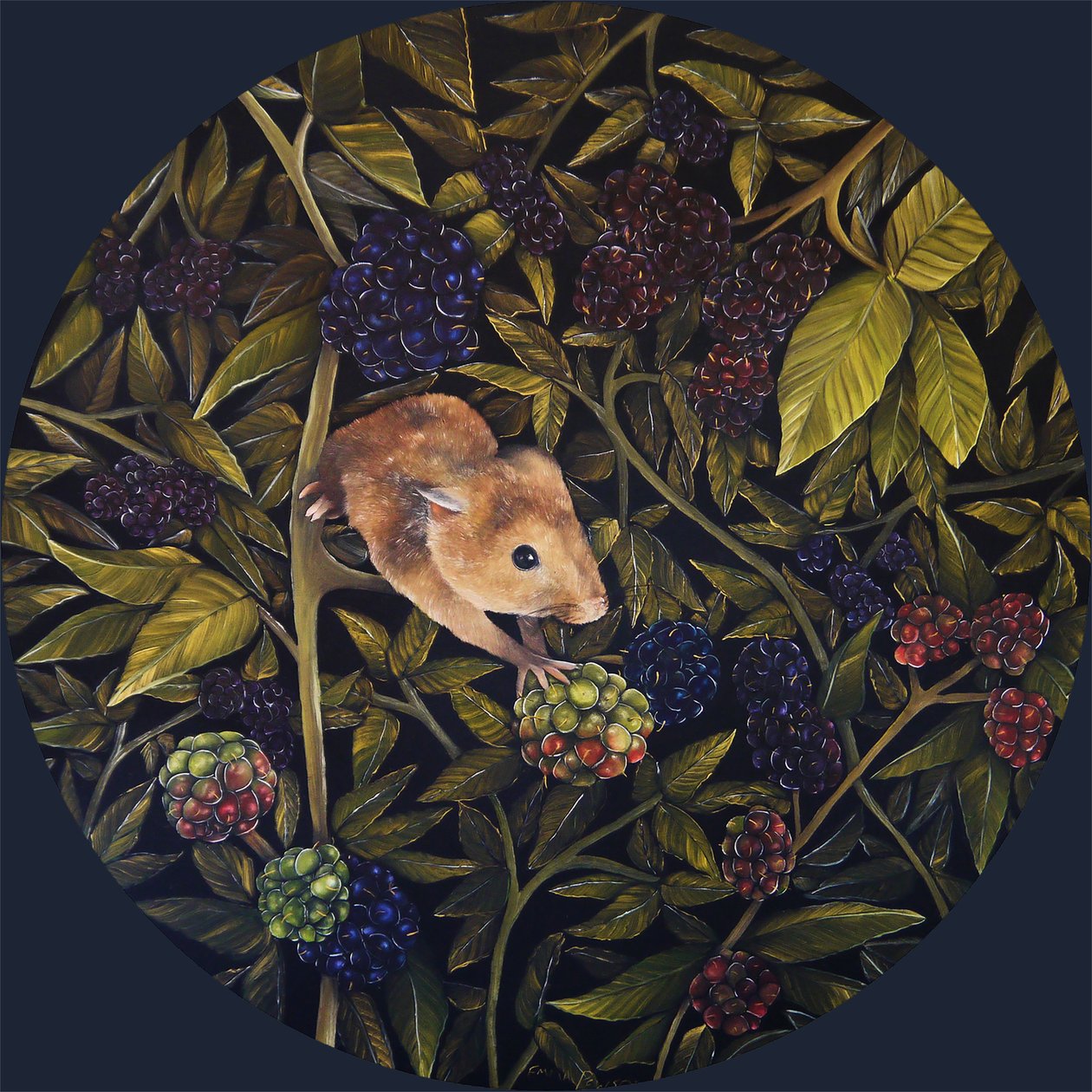 丰收鼠，2021 年（布面油画） 作者 艾玛·皮尤西