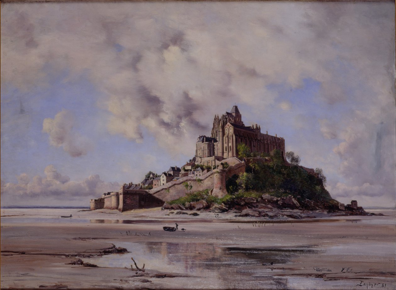 圣米歇尔山，东北侧，1881年 作者 伊曼纽尔·兰瑟（Emmanuel Lansyer）