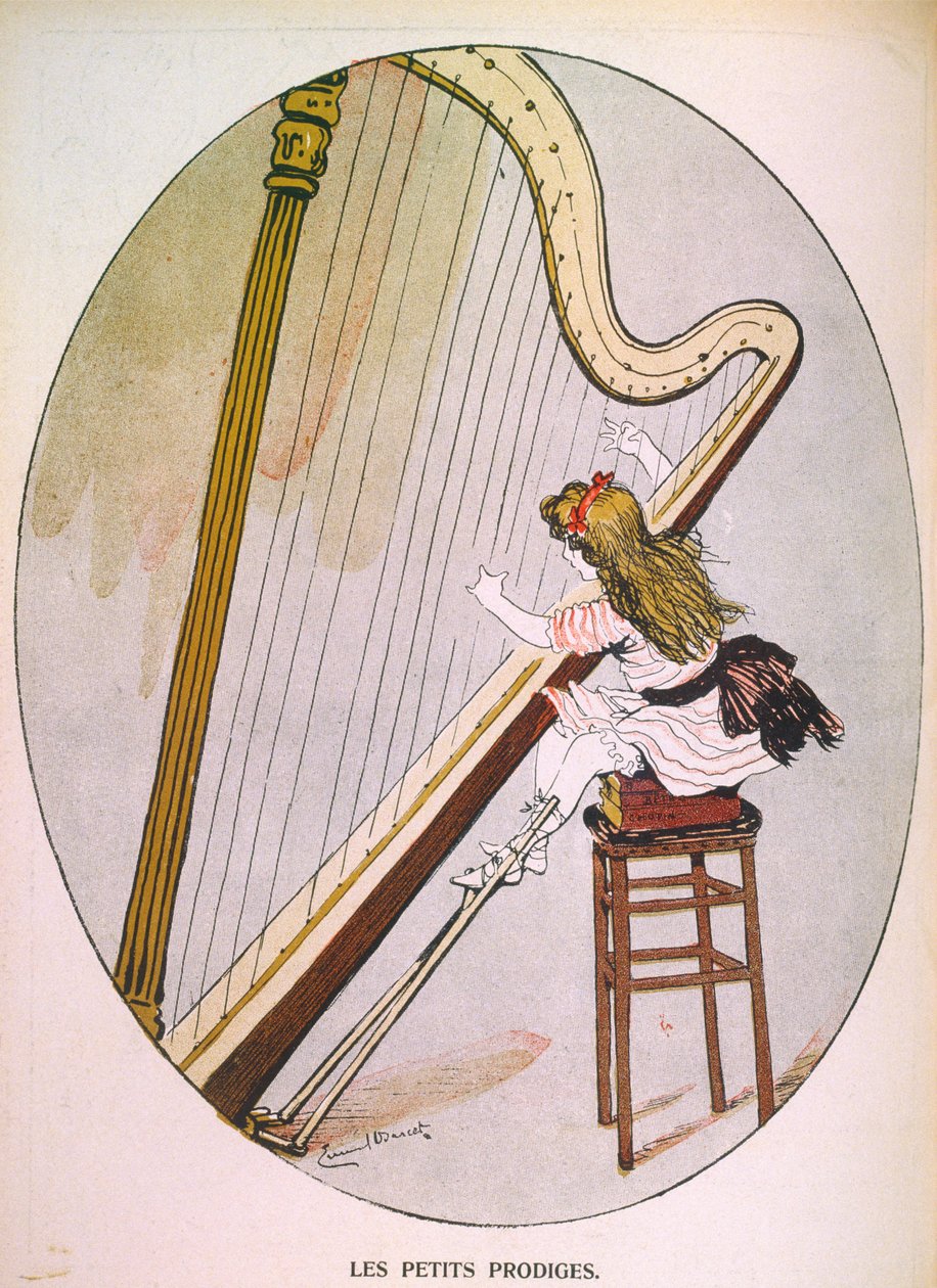 Little Prodigy，由LAssiette Au Beurre，酒吧的艺术家雕刻而成。 1907年7月 作者 伊曼纽尔·巴塞特（Emmanuel Barcet）