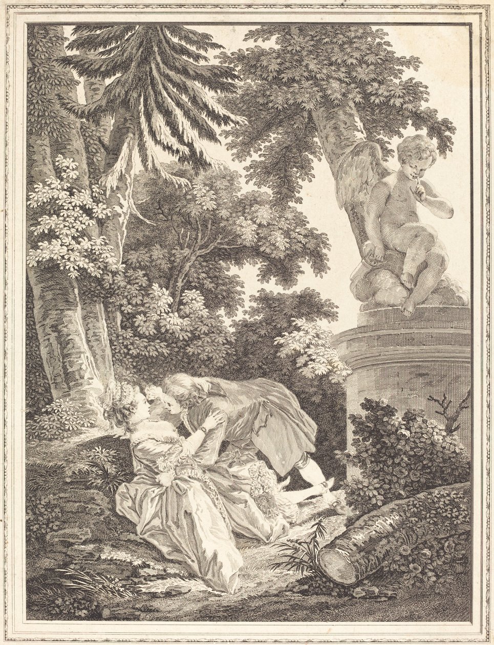 当晚 作者 Emmanuel Jean Nepomucène de Ghendt 模仿 Pierre Antoine Baudouin