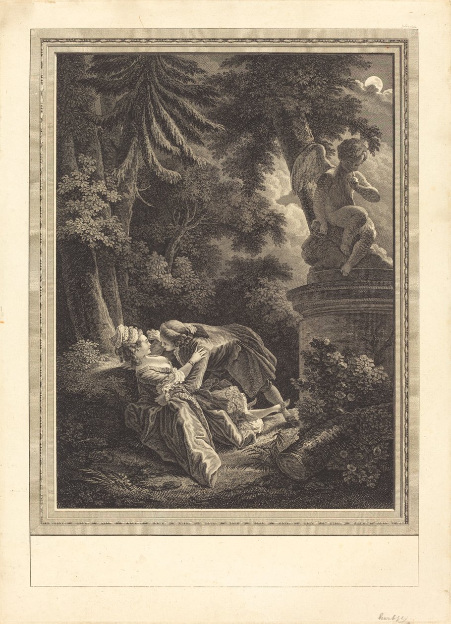 当晚 作者 Emmanuel Jean Nepomucène de Ghendt 模仿 Pierre Antoine Baudouin