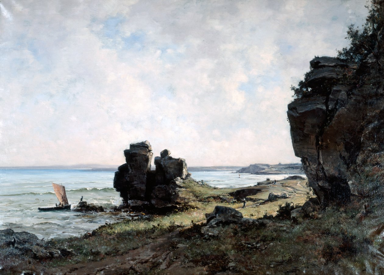 1882年，在布列塔尼海岸的一个美丽的早晨 作者 伊曼纽尔·兰瑟（Emmanuel Lansyer）
