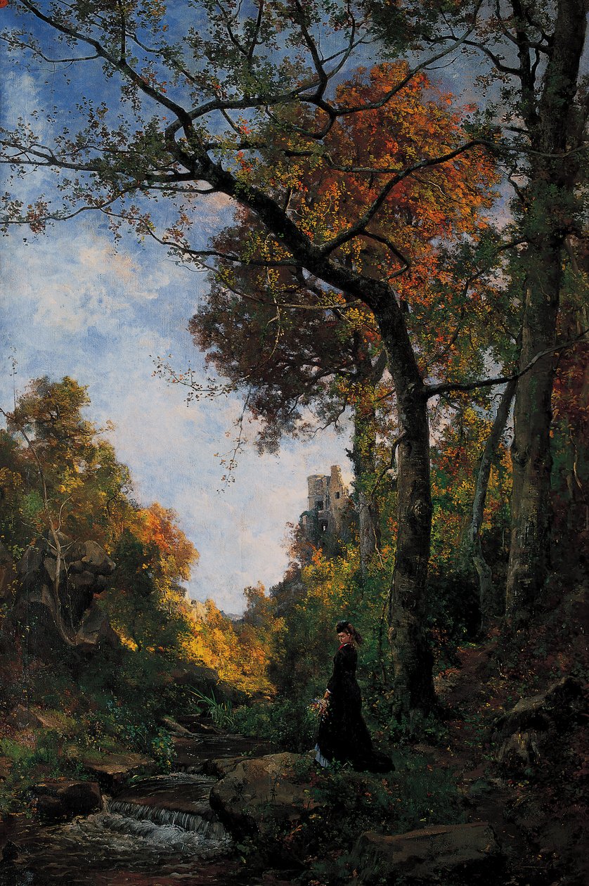 Cernay. Autumn walk 作者 伊曼纽尔·兰瑟（Emmanuel Lansyer）