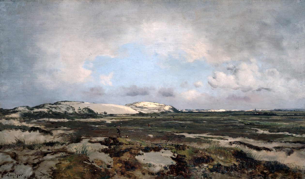 1881年在沙丘中 作者 伊曼纽尔·兰瑟（Emmanuel Lansyer）