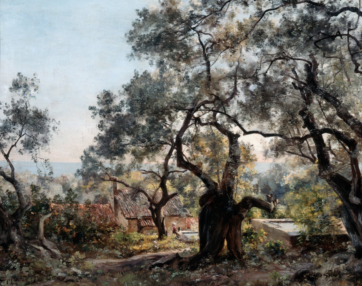 Lodola，靠近芒通，1892年。 作者 伊曼纽尔·兰瑟（Emmanuel Lansyer）