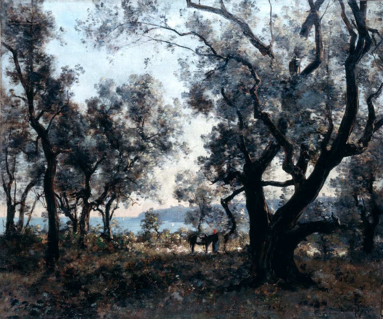 1891年，围绕马丁岛的橄榄树。 作者 伊曼纽尔·兰瑟（Emmanuel Lansyer）