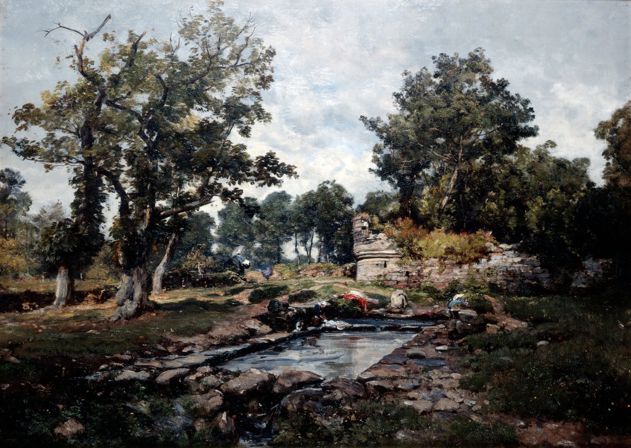 1883早晨，coataner的自助洗衣店 作者 伊曼纽尔·兰瑟（Emmanuel Lansyer）