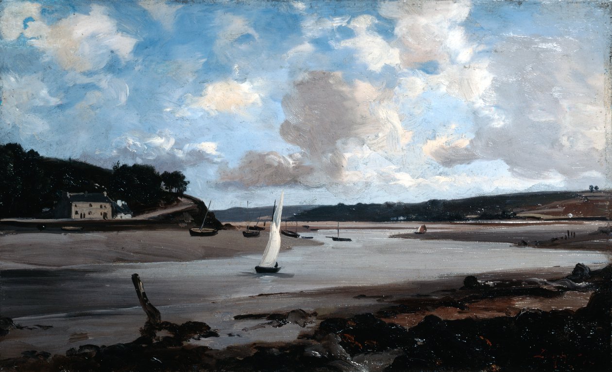 半潮河，1874年。 作者 伊曼纽尔·兰瑟（Emmanuel Lansyer）
