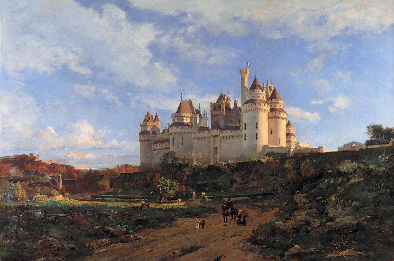 皮埃尔丰城堡。约 1868 年（布面油画） 作者 伊曼纽尔·兰瑟（Emmanuel Lansyer）