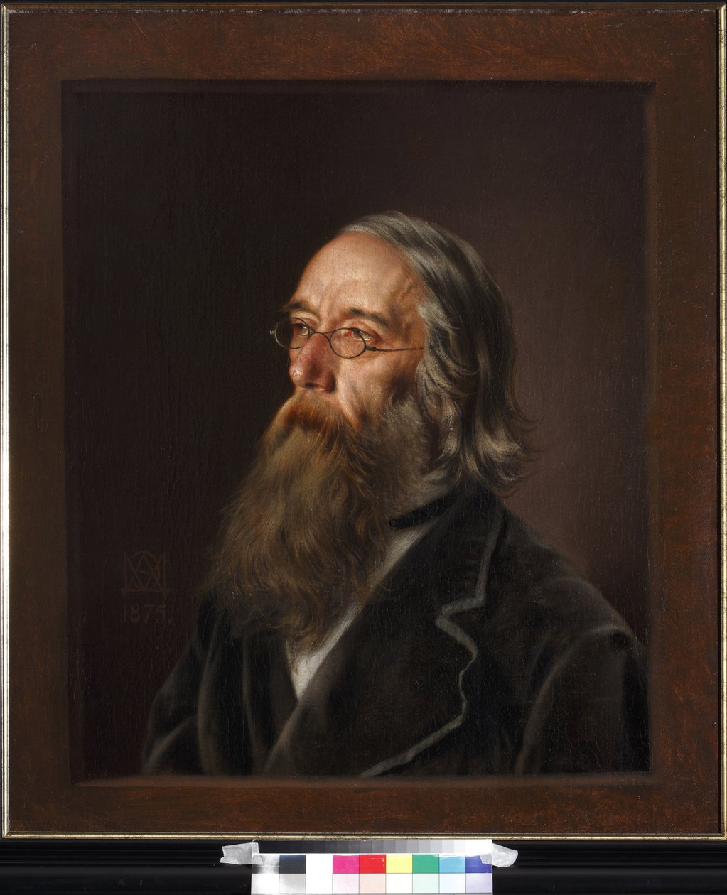 瓦西里-阿列克谢耶维奇-叶拉金（埃拉金）（1818-1879 年）的肖像》par Dmitriev-Mamonov, Emmanuil Alexandrovich (1824-1880)。布面油画 作者 埃马纽埃尔·亚历山德罗维奇·德米特里耶夫·马莫诺夫