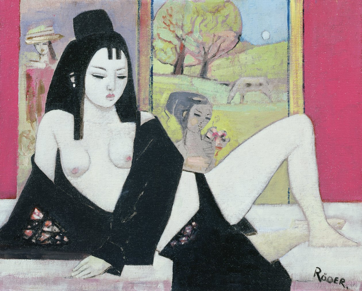 Black Kimono, 2008 (oil on board) 作者 恩德·罗德（Endre Roder）