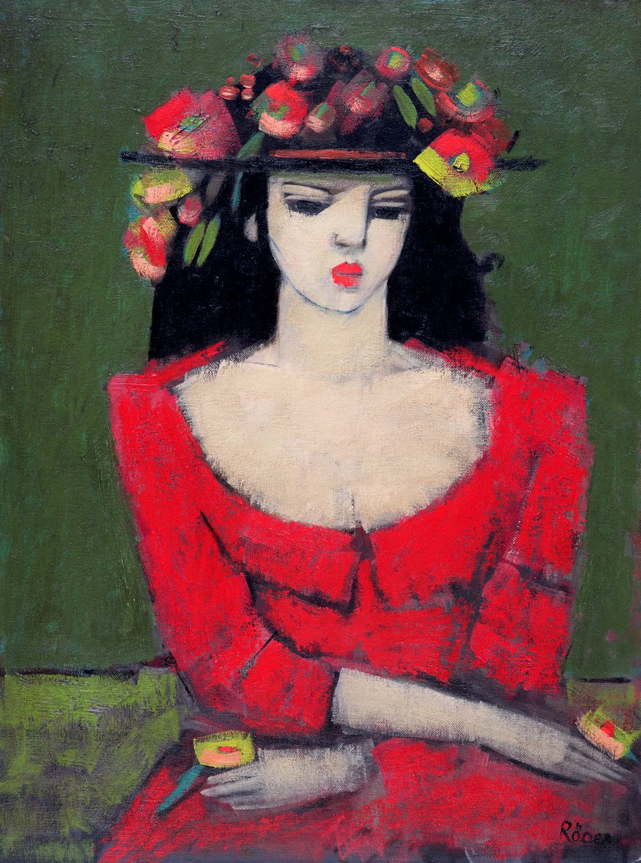 Fleur (oil on canvas) 作者 恩德·罗德（Endre Roder）