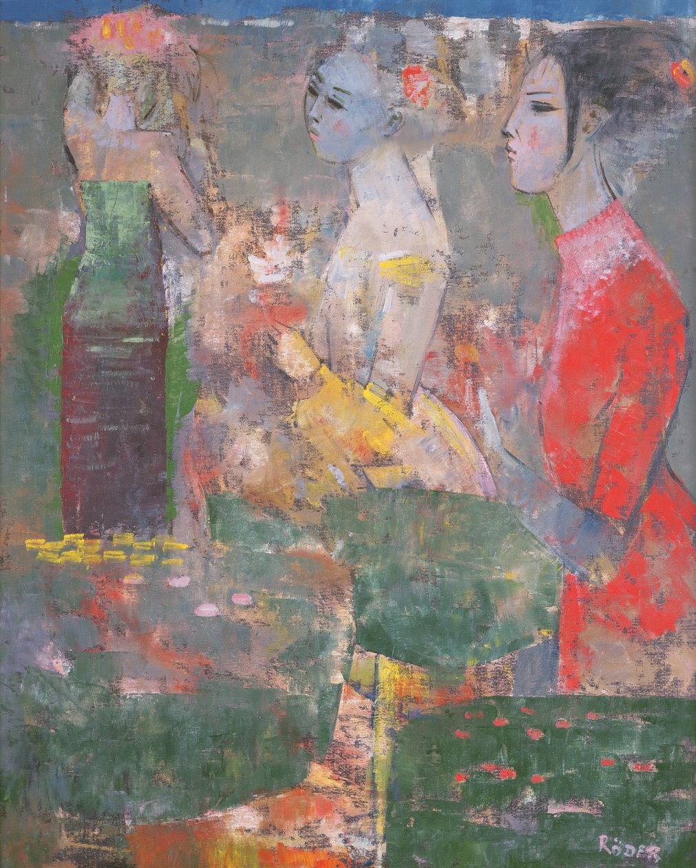 In the Garden (oil on canvas) 作者 恩德·罗德（Endre Roder）