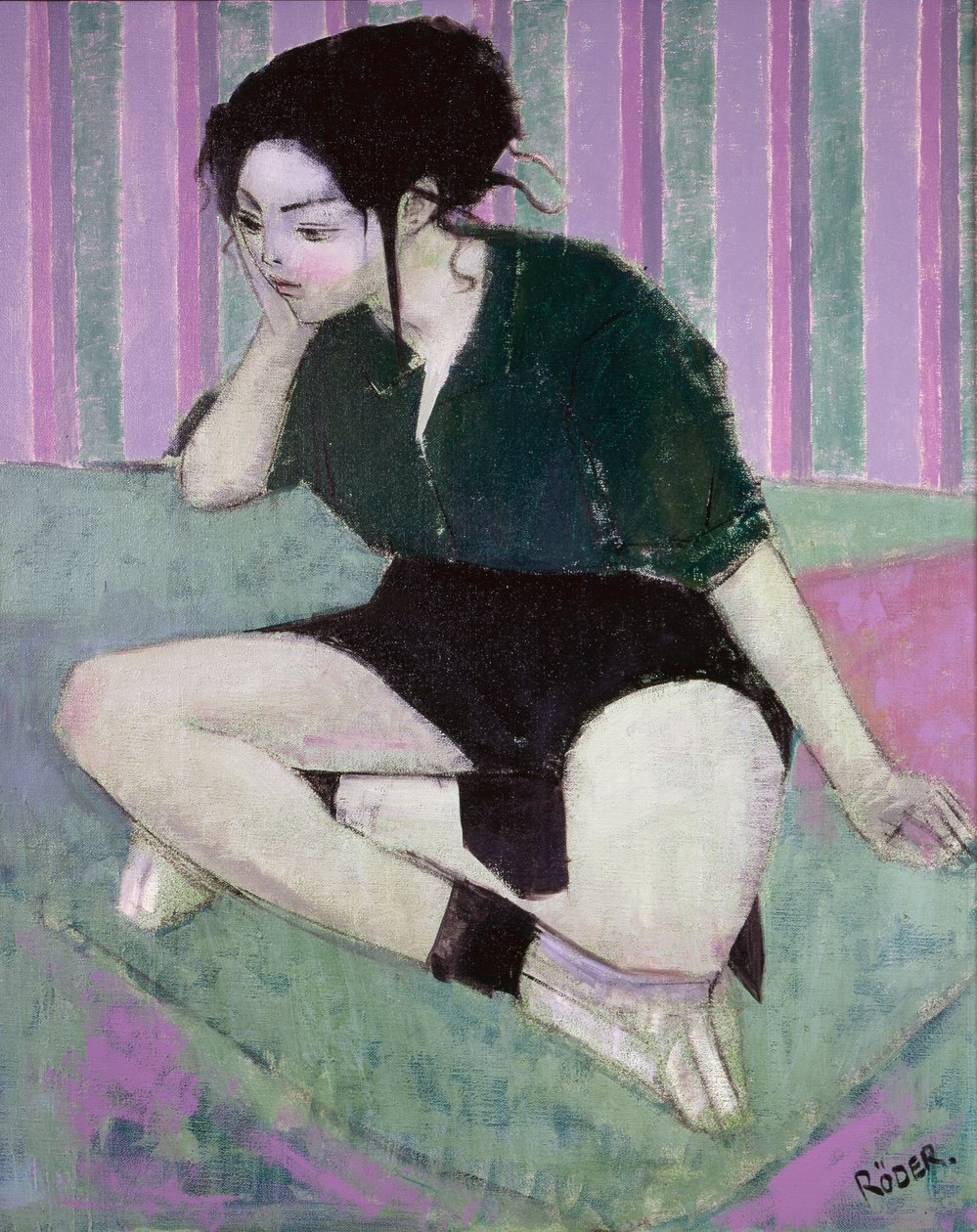 Liz（布面油画 作者 恩德·罗德（Endre Roder）