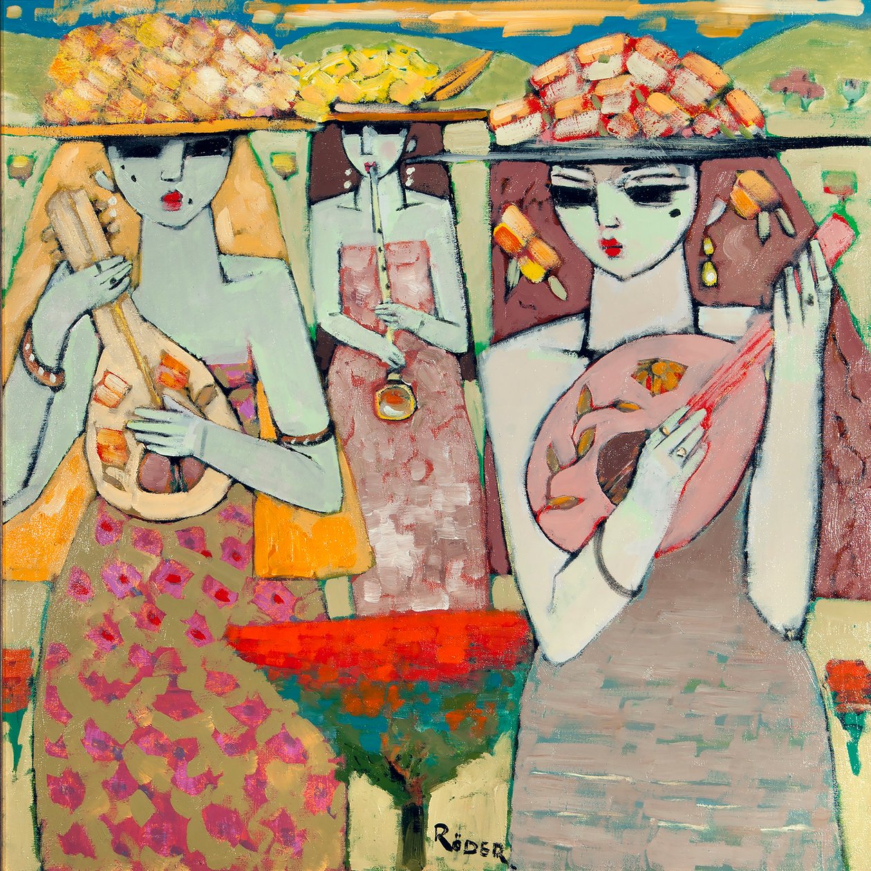 Musicians (oil on canvas) 作者 恩德·罗德（Endre Roder）