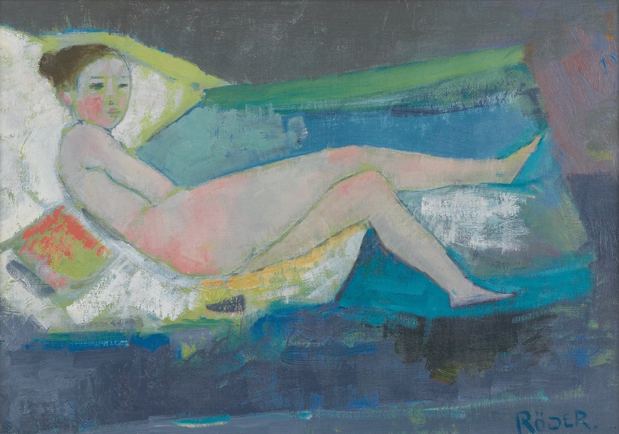 The Young Model (oil on canvas) 作者 恩德·罗德（Endre Roder）