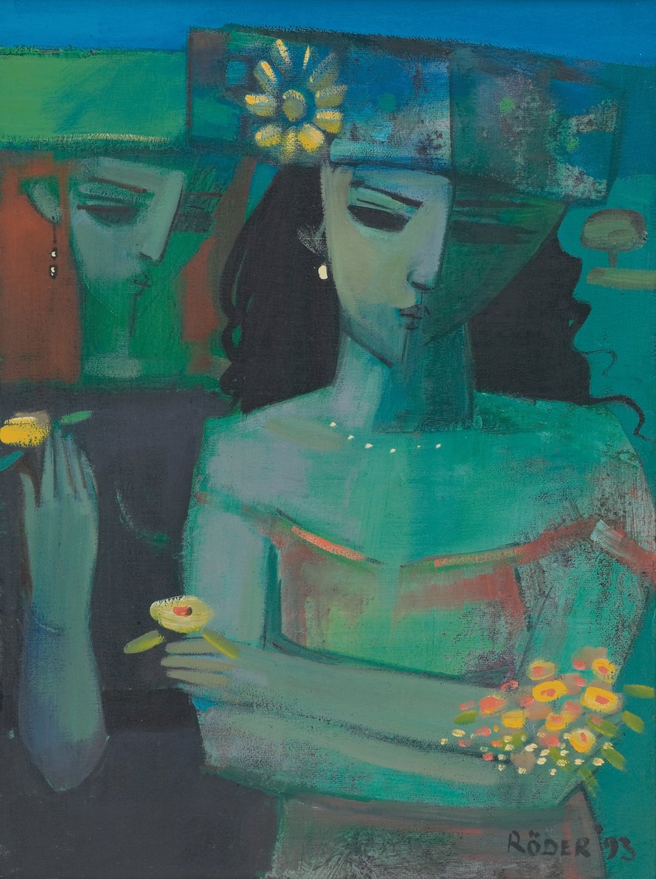 Ys II中的两个（布面油画 作者 恩德·罗德（Endre Roder）
