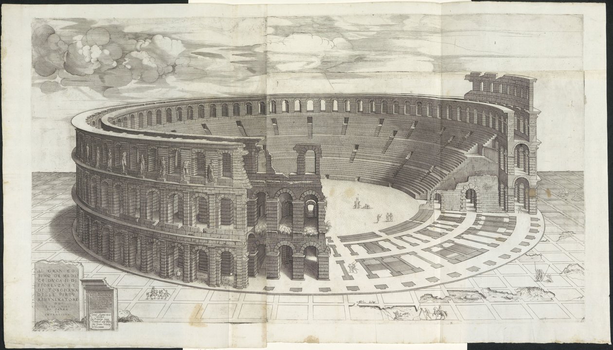 维罗纳竞技场
Speculum Romanae Magnificentiae（系列名称） 作者 Enea Vico