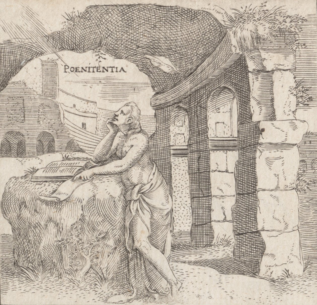 Penitence Poenitentia, 约1545-50。 作者 Enea Vico