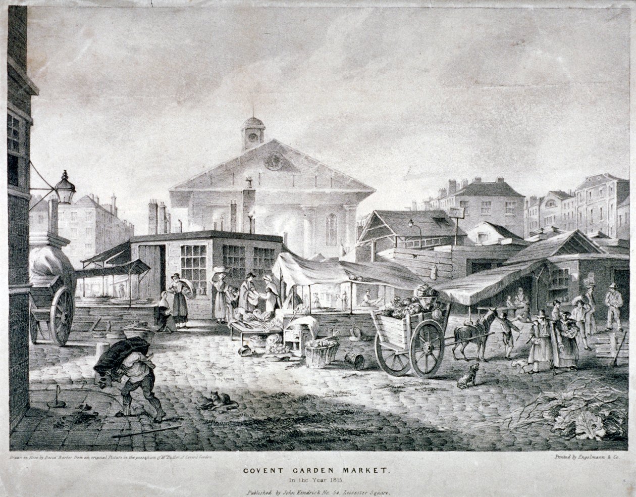 科文特花园市场，威斯敏斯特，伦敦，1815年 作者 恩格尔曼公司