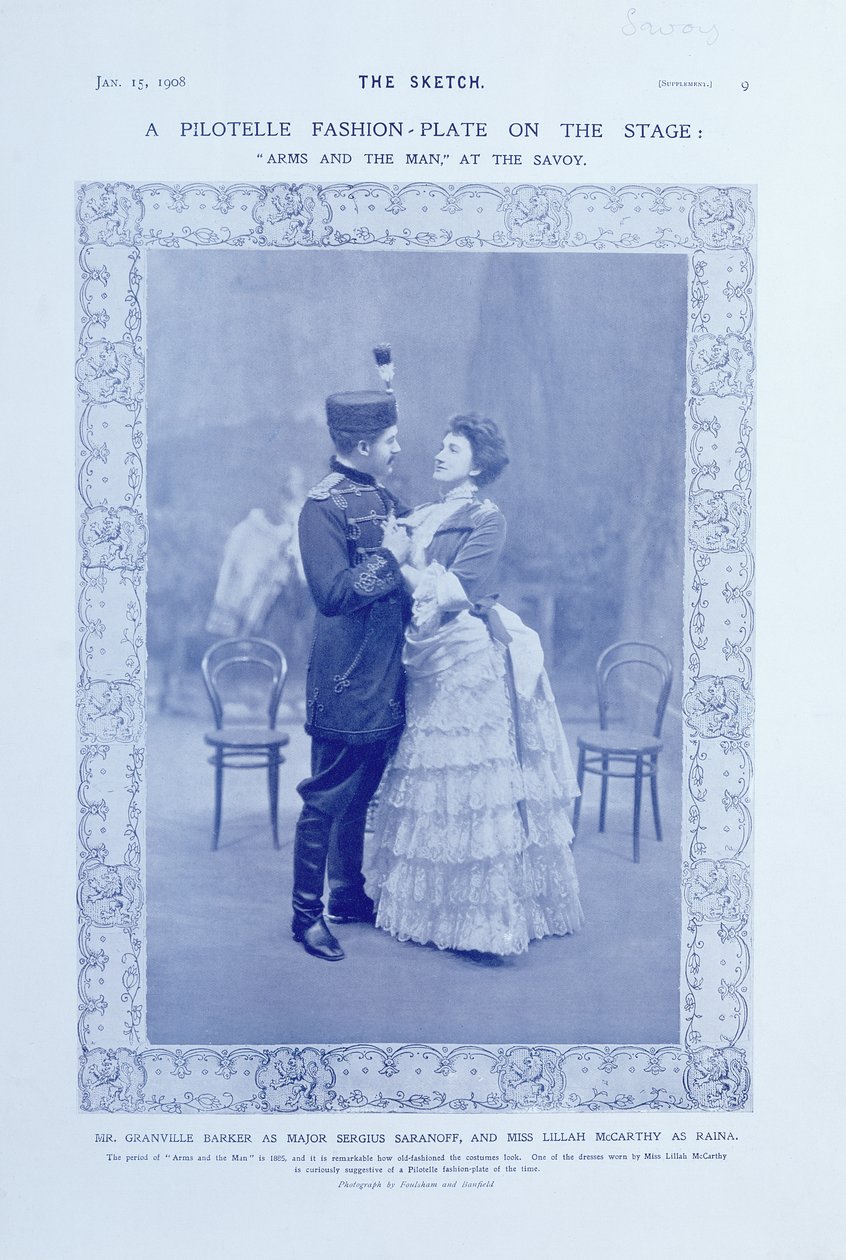 舞台上的Pilotelle时装板，1908年1月15日 作者 英国摄影师