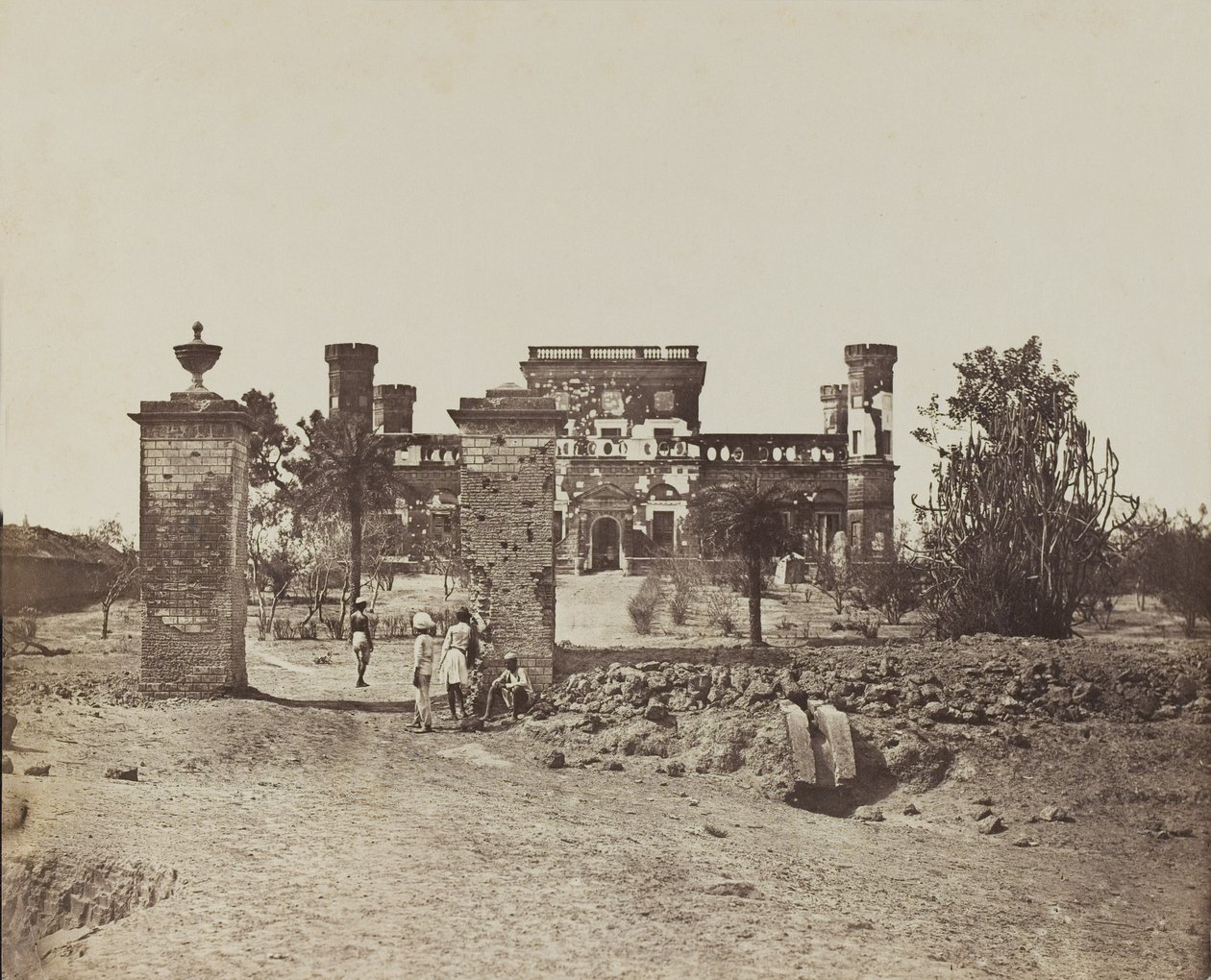 被遗弃的房子，c.1858 作者 英国摄影师