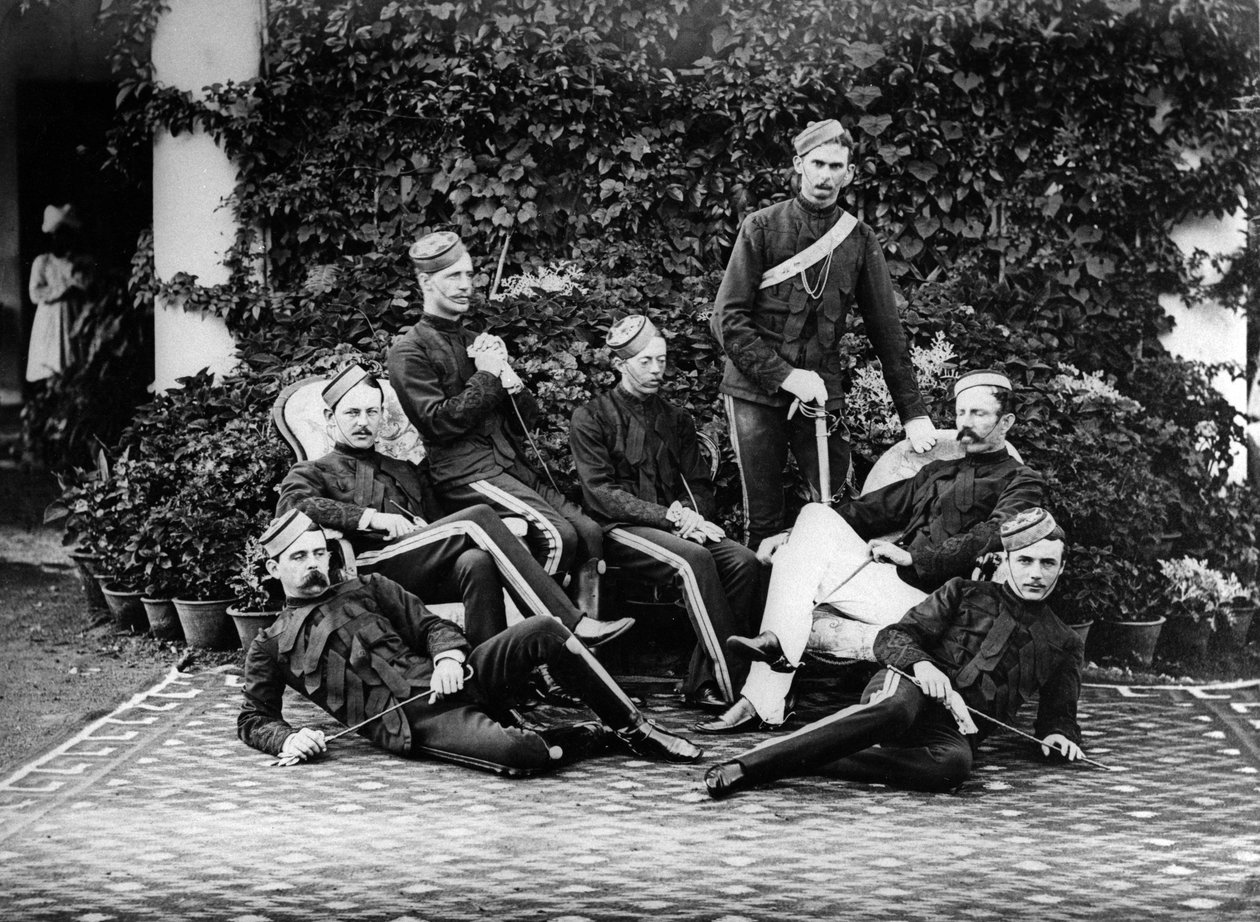 印度的英国炮兵军官，1860-80 作者 英国摄影师