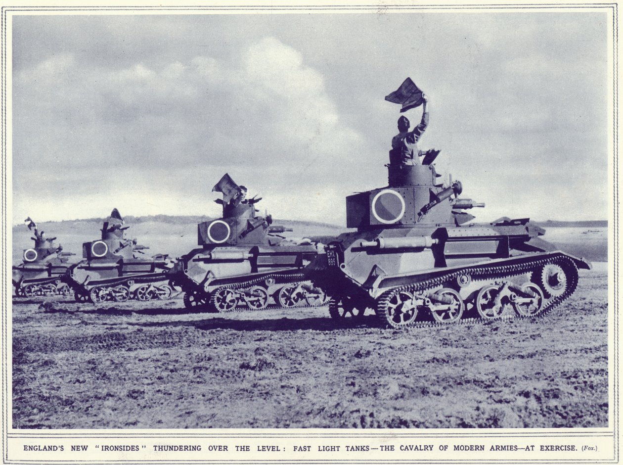从1939年11月1日出版的“画报战争新闻”中，英格兰新的铁杆在这个级别上轰鸣 作者 英国摄影师