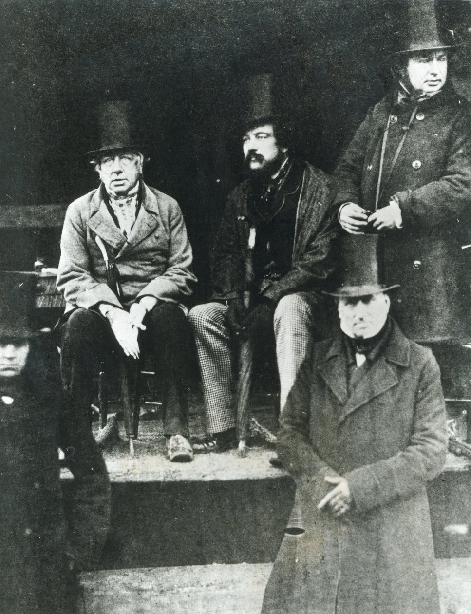 来自LtoR，Lord Paget，Lord Carlisle和Isambard Kingdom Brunel（1806-59） 作者 英国摄影师