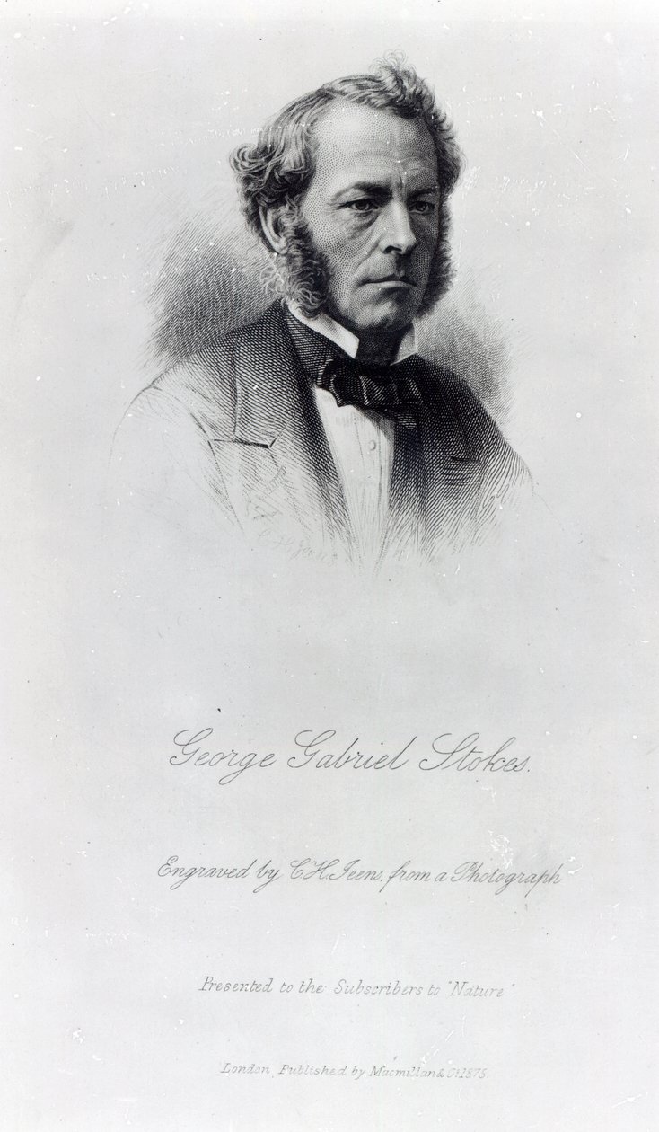 乔治加布里埃尔斯托克斯，由CH Jeens雕刻，1875年 作者 英国摄影师
