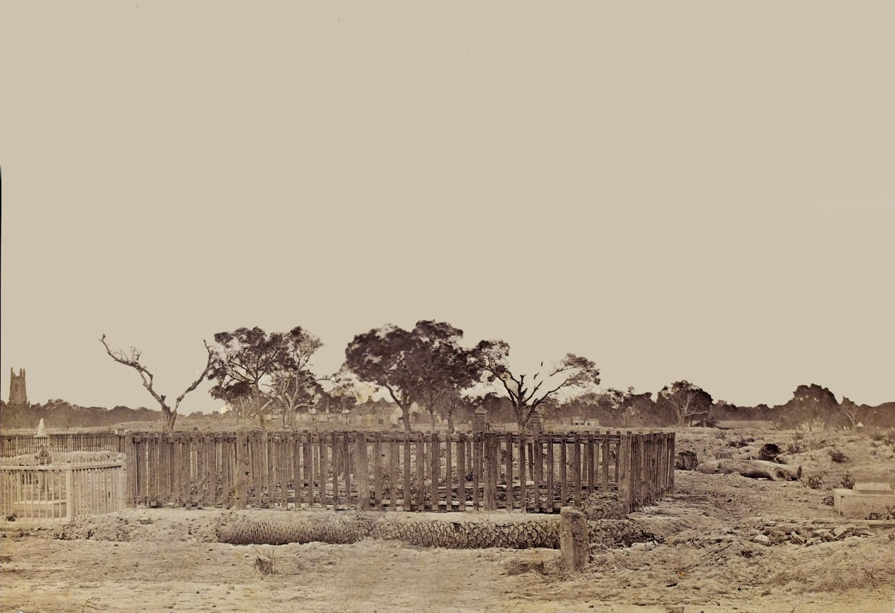 印度风景，c.1858（棕褐色照片） 作者 英国摄影师