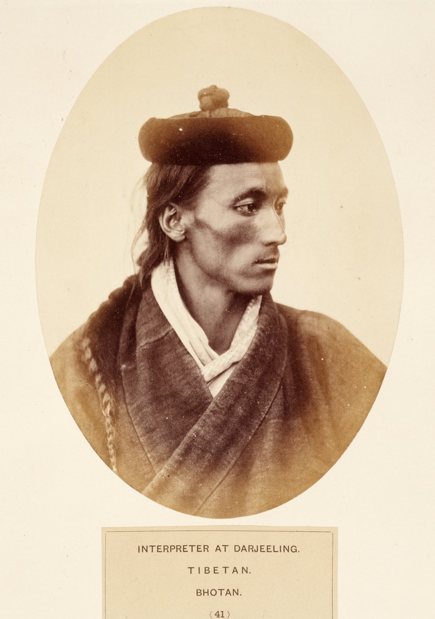 1868年出版的J. Forbes Watson，来自印度人民的Bhotan，大吉岭大吉岭的翻译（蛋白印刷） 作者 英国摄影师