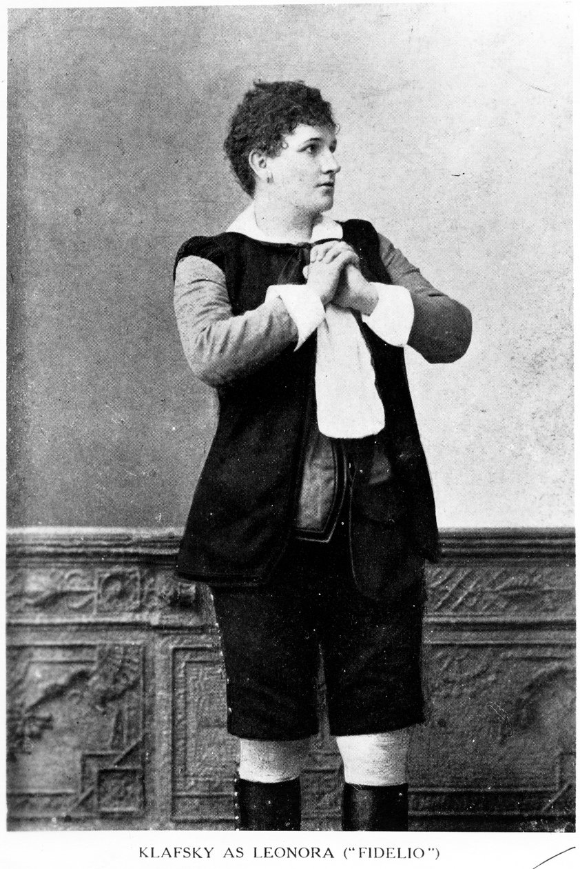 Katherina Klafsky饰演1892年&39;Fidelio&39;的Leonora 作者 英国摄影师