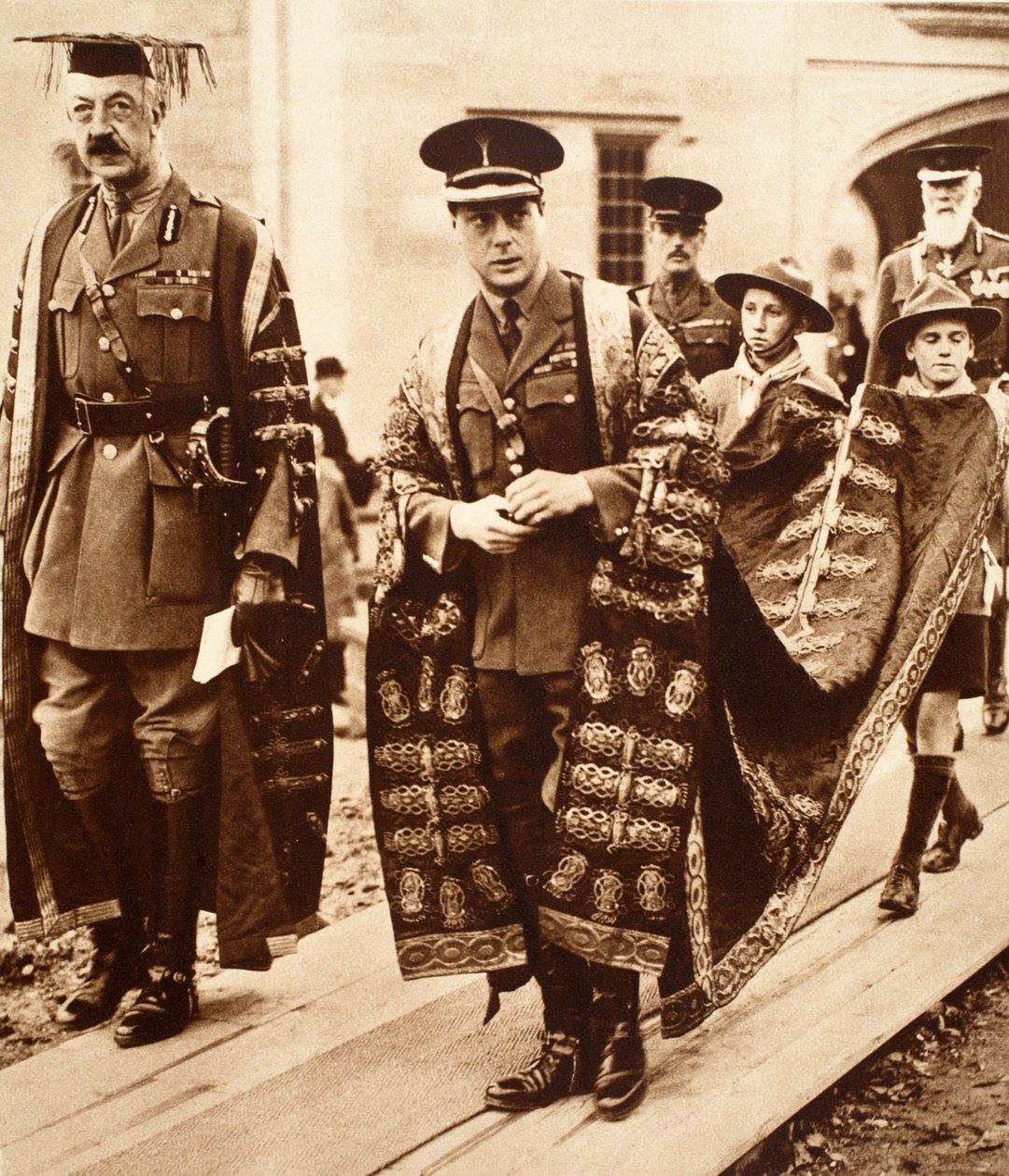 国王爱德华八世担任威尔士大学校长，班戈，1923年 作者 英国摄影师